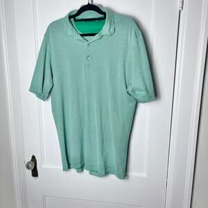 Bobby Jones Men's Light Green Striped Pima Cotton Lightweight Golf Polo Size XL